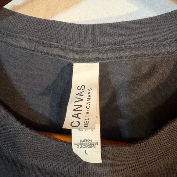 Bella Canvas Black Tee with Pink Graphic - Picture 2 of 3